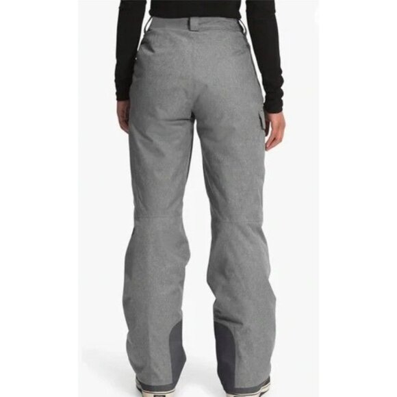 NWT THE NORTH FACE Women's Freedom Insulated Snow Ski Pant Heather Grey Size L - Picture 2 of 7